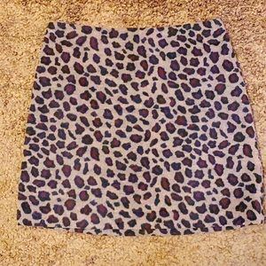 Ann Taylor Leopard Short Pencil Skirt